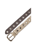 b.belt Nietengürtel Leder in taupe