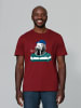 wat? Apparel T-Shirt Walross in Weinrot