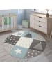KADIMA DESIGN Kinderteppich Patchwork in Blau