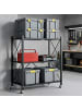 relaxdays Klappregal in Schwarz - (B)71 x (H)125 x (T)34 cm