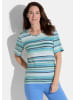 GOLDNER Shirt Shirt in blau / mint / weiß / gemustert