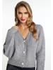 faina Damen Strickjacke in Grau Melange Silber