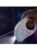 Rojeco Automatische Hundeleine 5m mit LED lila