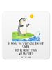 Mr. & Mrs. Panda Coaster Pinguin Surfer mit Spruch in Weiß