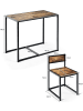 COSTWAY Bartisch 3 tlg. Set in Braun