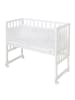 roba Stuben- & Beistellbett safe asleep® 3in1 weiß höhenverstellbar mit Mesh
