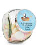 Mr. & Mrs. Panda Bonbonglas Pinguin Angelboot mit Spruch in Eisblau