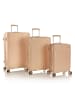 Heys Pastel 4 Rollen Kofferset 3-teilig mit Dehnfalte nude