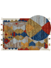 Beliani Kelim ARZAKAN in Bunt/Rot/Blau - (W) 160 x (L) 230 cm
