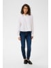 Kaffe Langarm - Hemd KAgiulia Baggy fit in Optical White W. Pink Hearts
