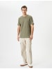 KOTON T-shirt in Khaki