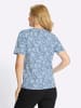 Sieh an! Kurzarmshirt in eisblau-himmelblau-bedruckt