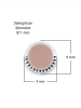 mantraroma 925er Silber - Ohrstecker (L) 9 x (B) 9 mm mit Rosenquarz