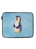 Mr. & Mrs. Panda Laptop Tasche Pinguin Diät ohne Spruch in Eisblau