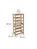 relaxdays Weinregal in Natur - (B)40 x (H)82 x (T)24 cm