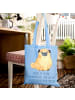 Mr. & Mrs. Panda Schultasche Mops mit Spruch in Sky Blue