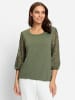 WITT WEIDEN Spitzen-Shirt in khaki