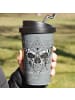 Geda Labels Coffee to go Becher Skull mystic 400ml in Grau - 400 ml