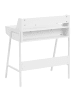 Beliani Schreibtisch BROXTON in Weiß - (W) 77 x (H) 89 x (L) 46 cm