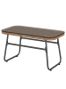 home24 home24 Loungeset 4-teilig Braun / Beige - Polyrattan, Polyester & Eisen mit Glasplatte in Braun / Beige