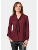 GOLDNER Kurzgröße:  Schluppenbluse Figurumspielende Bluse mit Schluppe in bordeaux