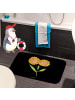 Mr. & Mrs. Panda Badezimmerteppich Blume Sonnenblume ohne Spruch in Schwarz
