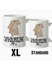 Mr. & Mrs. Panda Weiße Tasse Papa Bär mit Spruch in Weiß