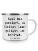 Mr. & Mrs. Panda Blechtasse Spruch Trennung von den Eltern mit S... in Weiß