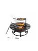 relaxdays Feuerschale in Schwarz - (H)61 x Ø 92 cm