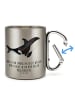 Mr. & Mrs. Panda Becher Orca mit Spruch in Silber