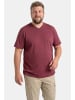 Men Plus Kurzarm T-Shirt in kupfer braun