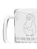 Mr. & Mrs. Panda Gravur Bierkrug Pinguin Diät mit Spruch in Transparent