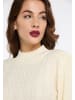 faina Damen Strickpullover in Wollweiss