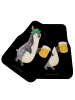 Mr. & Mrs. Panda Automatte Pinguin Bier ohne Spruch in Schwarz
