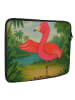 Mr. & Mrs. Panda Notebook Tasche Flamingo Yoga Design ohne Spruch in Weiß