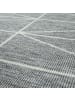 KADIMA DESIGN Outdoor Teppich Geometrisch Balkon, Terrasse schmutzabweisend in Grau