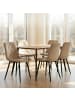 relaxdays 4 x Esszimmerstuhl in Beige - (B)43 x (H)86 x (T)53,5 cm
