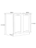 VCM  Spülunterschrank Breite 80 cm Spülenschrank Colura in Weiß / Anthrazit