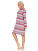 NORMANN Frottee Nachthemd langarm Bündchen Streifenoptik - 87640 in rosa