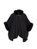 fraully Poncho in Schwarz