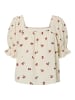 Pieces Bluse mit kurzen Ärmeln in Cloud Cream