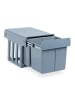 relaxdays Einbaumülleimer in Grau - (B)34,3 x (H)35,1 x (T)48 cm