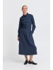 b. young BYMMIDDE LONG SKIRT - LIGHT WOVEN Loose fit in Navy Pinstripe Mix
