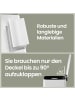 SONGMICS Mülleimer Plushic in Weiß - (B)34 x (H)40.4 x (T)28.5 cm - 20 L