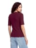 CARTOON Halbarm-Shirt mit Kragen in Dark Aubergine