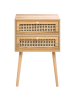 Beliani Nachttisch BUTTE in Braun - (W) 40 x (H) 60 x (L) 30 cm