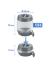 Maximex Faltbarer Getränkespender mit Zapfhahn, 7,5 l in Grau