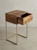 KADIMA DESIGN Nachttisch | Mango/Metall, 40x75.5x35cm, Design