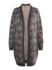 VIRITA Women Strick Cardigan in Anthrazit Mehrfarbig