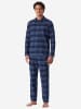 Schiesser Schlafanzug Selected Premium Warming in faded denim